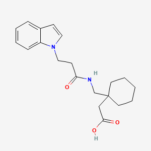 [1-({[3-(1H-indol-1-yl)propanoyl]amino}methyl)cyclohexyl]acetic acid