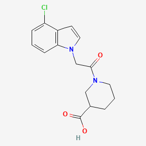 molecular formula C16H17ClN2O3 B10982286 1-[(4-chloro-1H-indol-1-yl)acetyl]piperidine-3-carboxylic acid 