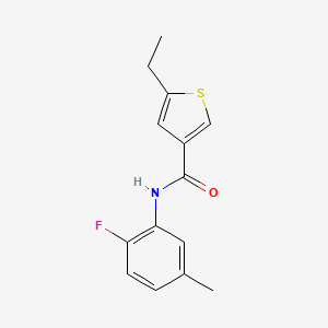 molecular formula C14H14FNOS B10982301 5-ethyl-N-(2-fluoro-5-methylphenyl)thiophene-3-carboxamide 