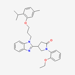 1-(2-ethoxyphenyl)-4-(1-{3-[5-methyl-2-(propan-2-yl)phenoxy]propyl}-1H-benzimidazol-2-yl)pyrrolidin-2-one