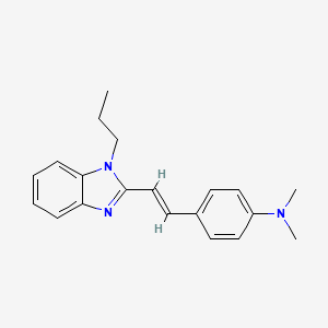 N,N-dimethyl-4-[(E)-2-(1-propyl-1H-benzimidazol-2-yl)ethenyl]aniline