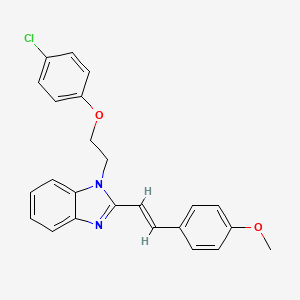 1-[2-(4-chlorophenoxy)ethyl]-2-[(E)-2-(4-methoxyphenyl)ethenyl]-1H-benzimidazole