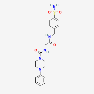 N-{2-oxo-2-[(4-sulfamoylbenzyl)amino]ethyl}-4-phenylpiperazine-1-carboxamide