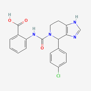 molecular formula C20H17ClN4O3 B10982363 2-({[4-(4-chlorophenyl)-1,4,6,7-tetrahydro-5H-imidazo[4,5-c]pyridin-5-yl]carbonyl}amino)benzoic acid 