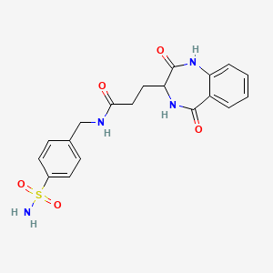 3-(2,5-dioxo-2,3,4,5-tetrahydro-1H-1,4-benzodiazepin-3-yl)-N-(4-sulfamoylbenzyl)propanamide