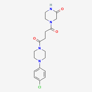 1-[4-(4-Chlorophenyl)piperazino]-4-(3-oxopiperazino)-1,4-butanedione