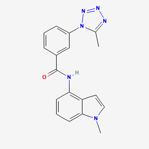 N-(1-methyl-1H-indol-4-yl)-3-(5-methyl-1H-tetrazol-1-yl)benzamide