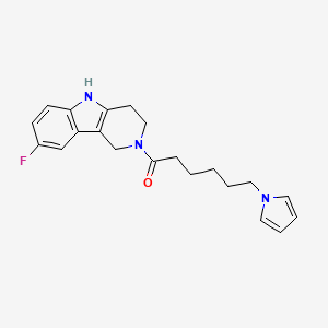 1-(8-Fluoro-1,3,4,5-tetrahydro-2H-pyrido[4,3-B]indol-2-YL)-6-(1H-pyrrol-1-YL)-1-hexanone