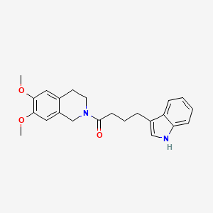 molecular formula C23H26N2O3 B10982384 1-(6,7-dimethoxy-3,4-dihydroisoquinolin-2(1H)-yl)-4-(1H-indol-3-yl)butan-1-one 