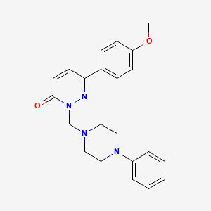 molecular formula C22H24N4O2 B10982392 6-(4-methoxyphenyl)-2-[(4-phenylpiperazin-1-yl)methyl]pyridazin-3(2H)-one 