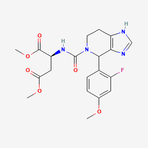 Dimethyl (2S)-2-({[4-(2-fluoro-4-methoxyphenyl)-3,4,6,7-tetrahydro-5H-imidazo[4,5-C]pyridin-5-YL]carbonyl}amino)butanedioate