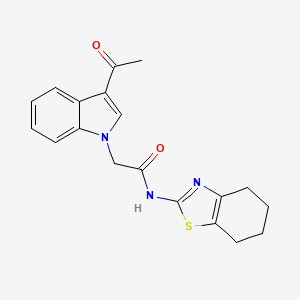 2-(3-acetyl-1H-indol-1-yl)-N-(4,5,6,7-tetrahydro-1,3-benzothiazol-2-yl)acetamide