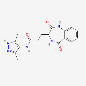 N-(3,5-dimethyl-1H-pyrazol-4-yl)-3-(2,5-dioxo-2,3,4,5-tetrahydro-1H-1,4-benzodiazepin-3-yl)propanamide