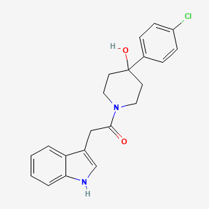 1-[4-(4-chlorophenyl)-4-hydroxypiperidin-1-yl]-2-(1H-indol-3-yl)ethanone