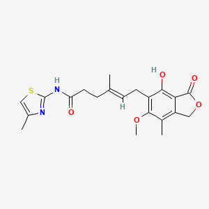 (E)-6-(4-hydroxy-6-methoxy-7-methyl-3-oxo-1,3-dihydroisobenzofuran-5-yl)-4-methyl-N-(4-methylthiazol-2-yl)hex-4-enamide