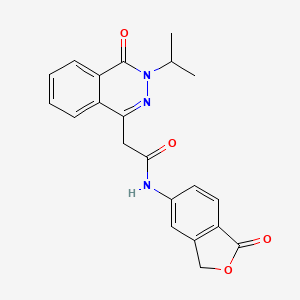 N-(1-oxo-1,3-dihydro-2-benzofuran-5-yl)-2-[4-oxo-3-(propan-2-yl)-3,4-dihydrophthalazin-1-yl]acetamide