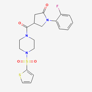 1-(2-Fluorophenyl)-4-{[4-(thiophen-2-ylsulfonyl)piperazin-1-yl]carbonyl}pyrrolidin-2-one