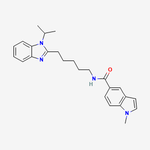 1-methyl-N-{5-[1-(propan-2-yl)-1H-benzimidazol-2-yl]pentyl}-1H-indole-5-carboxamide