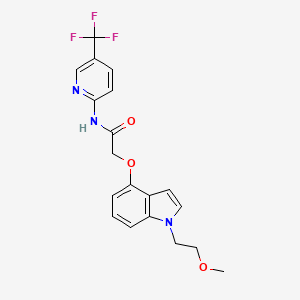 molecular formula C19H18F3N3O3 B10982476 2-{[1-(2-methoxyethyl)-1H-indol-4-yl]oxy}-N-[5-(trifluoromethyl)pyridin-2-yl]acetamide 