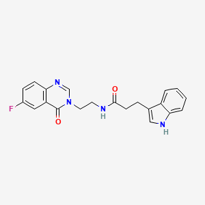 molecular formula C21H19FN4O2 B10982482 N-[2-(6-fluoro-4-oxoquinazolin-3(4H)-yl)ethyl]-3-(1H-indol-3-yl)propanamide 