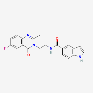 molecular formula C20H17FN4O2 B10982492 N-(2-(6-fluoro-2-methyl-4-oxoquinazolin-3(4H)-yl)ethyl)-1H-indole-5-carboxamide 