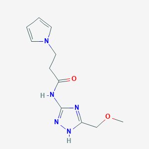 N-[5-(methoxymethyl)-1H-1,2,4-triazol-3-yl]-3-(1H-pyrrol-1-yl)propanamide