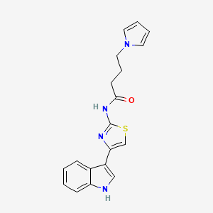 N-[4-(1H-indol-3-yl)-1,3-thiazol-2-yl]-4-(1H-pyrrol-1-yl)butanamide