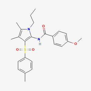 N-{4,5-dimethyl-3-[(4-methylphenyl)sulfonyl]-1-propyl-1H-pyrrol-2-yl}-4-methoxybenzamide