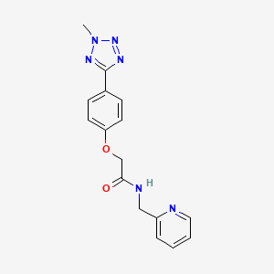 molecular formula C16H16N6O2 B10982554 2-[4-(2-methyl-2H-tetrazol-5-yl)phenoxy]-N-(pyridin-2-ylmethyl)acetamide 