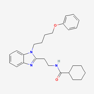 N-{2-[1-(4-phenoxybutyl)-1H-benzimidazol-2-yl]ethyl}cyclohexanecarboxamide