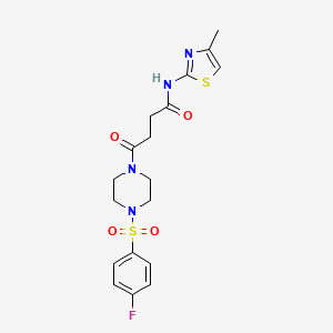 4-{4-[(4-fluorophenyl)sulfonyl]piperazin-1-yl}-N-[(2E)-4-methyl-1,3-thiazol-2(3H)-ylidene]-4-oxobutanamide