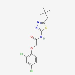 molecular formula C15H17Cl2N3O2S B10982573 2-(2,4-dichlorophenoxy)-N-[5-(2,2-dimethylpropyl)-1,3,4-thiadiazol-2-yl]acetamide 