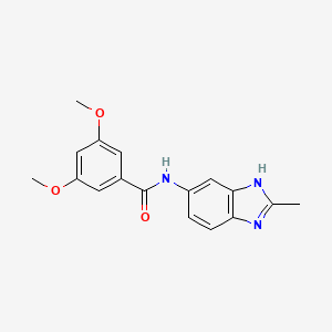 3,5-dimethoxy-N-(2-methyl-1H-benzimidazol-5-yl)benzamide