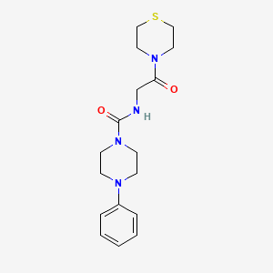 N-[2-oxo-2-(thiomorpholin-4-yl)ethyl]-4-phenylpiperazine-1-carboxamide