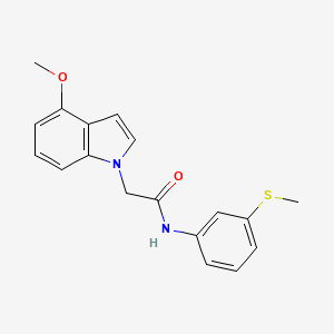 2-(4-methoxy-1H-indol-1-yl)-N-[3-(methylsulfanyl)phenyl]acetamide