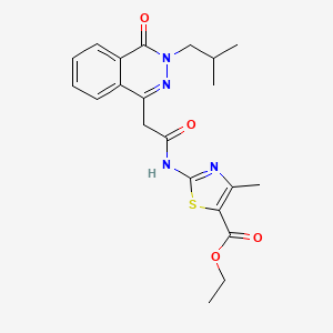 Ethyl 4-methyl-2-({[3-(2-methylpropyl)-4-oxo-3,4-dihydrophthalazin-1-yl]acetyl}amino)-1,3-thiazole-5-carboxylate