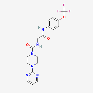 N-(2-oxo-2-{[4-(trifluoromethoxy)phenyl]amino}ethyl)-4-(pyrimidin-2-yl)piperazine-1-carboxamide