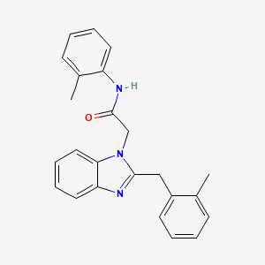 molecular formula C24H23N3O B10982618 2-[2-(2-methylbenzyl)-1H-benzimidazol-1-yl]-N-(2-methylphenyl)acetamide 