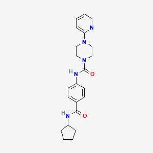 N-[4-(cyclopentylcarbamoyl)phenyl]-4-(pyridin-2-yl)piperazine-1-carboxamide