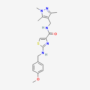 2-[(4-methoxybenzyl)amino]-N-[(1,3,5-trimethyl-1H-pyrazol-4-yl)methyl]-1,3-thiazole-4-carboxamide