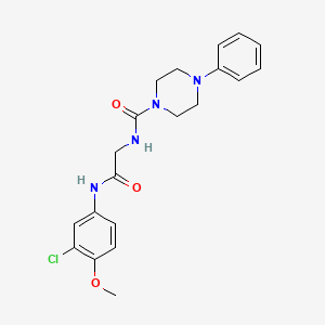 N-{2-[(3-chloro-4-methoxyphenyl)amino]-2-oxoethyl}-4-phenylpiperazine-1-carboxamide