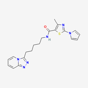 4-methyl-2-(1H-pyrrol-1-yl)-N-[5-([1,2,4]triazolo[4,3-a]pyridin-3-yl)pentyl]-1,3-thiazole-5-carboxamide