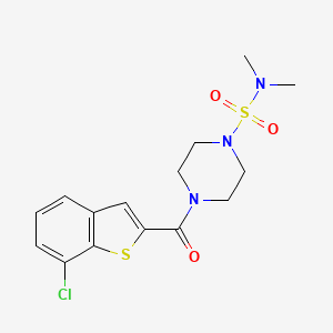 4-[(7-chloro-1-benzothiophen-2-yl)carbonyl]-N,N-dimethyltetrahydro-1(2H)-pyrazinesulfonamide