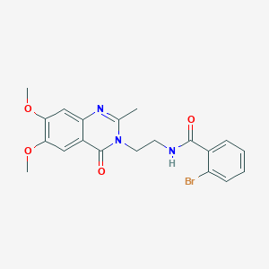 2-bromo-N-[2-(6,7-dimethoxy-2-methyl-4-oxoquinazolin-3(4H)-yl)ethyl]benzamide