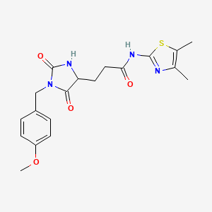 N-(4,5-dimethyl-1,3-thiazol-2-yl)-3-[1-(4-methoxybenzyl)-2,5-dioxoimidazolidin-4-yl]propanamide