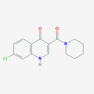 molecular formula C15H15ClN2O2 B10982750 7-chloro-3-(piperidin-1-ylcarbonyl)quinolin-4(1H)-one 