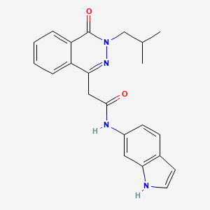 N-(1H-indol-6-yl)-2-[3-(2-methylpropyl)-4-oxo-3,4-dihydrophthalazin-1-yl]acetamide