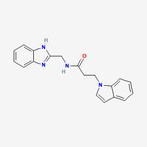 N-(1H-benzimidazol-2-ylmethyl)-3-(1H-indol-1-yl)propanamide