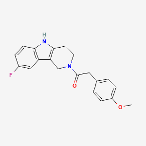 1-(8-fluoro-1,3,4,5-tetrahydro-2H-pyrido[4,3-b]indol-2-yl)-2-(4-methoxyphenyl)ethanone