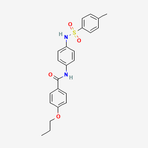 N-(4-{[(4-methylphenyl)sulfonyl]amino}phenyl)-4-propoxybenzamide